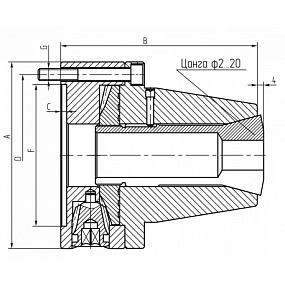 Патрон цанговый ПЦ-125