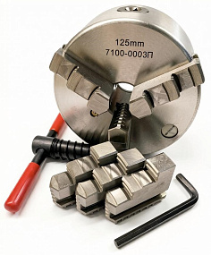 Патрон токарный 3х-кулачковый d125 №3-125.03.224 (7100-0003) SN-TOOLS
